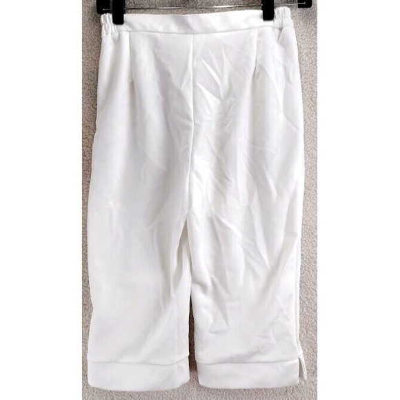 White‎ Athletic Pants with Knee Pads Women's Size S Polyester Sportswear - Picture 10 of 12